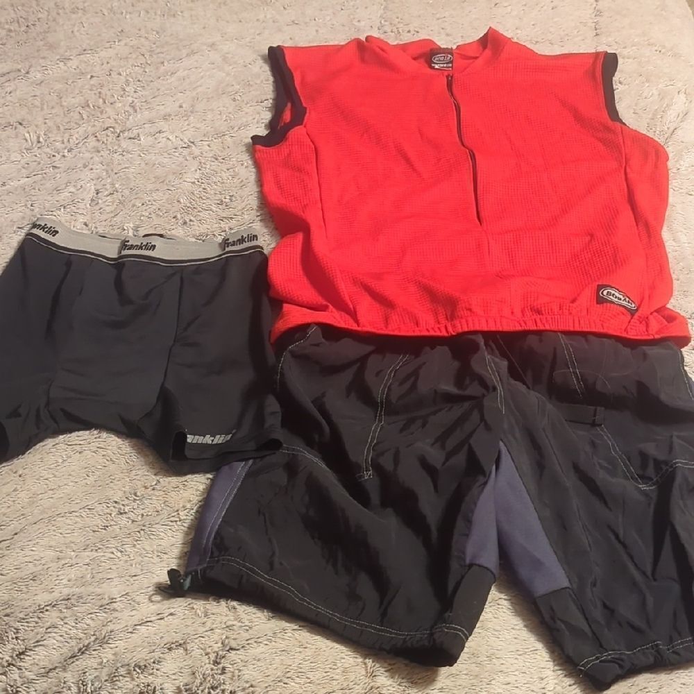Borah Sawtooth Mountain Bike Shorts Padded‎ Black XL Cycling USA And Vest